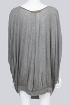 JOHN GALLIANO - A GREY BAGGY LACE TRIM SHIRT
