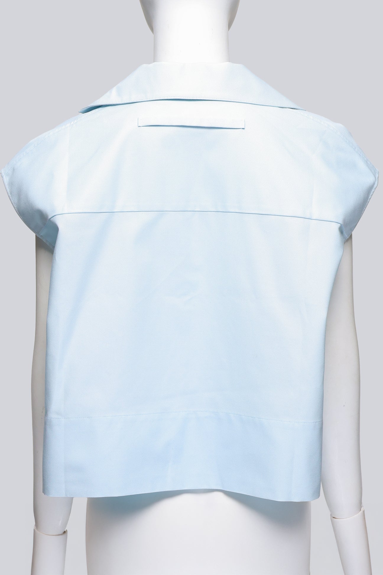 BALENCIAGA - A BABY BLUE CROPPED SHIRT