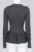 STELLA MCCARTNEY - A GREY SOFT PLEATED CARDIGAN
