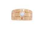 A PANTHERE SOLITAIRE RING BY CARTIER