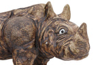 A LARGE SHIWAN POTTERY MODEL OF A RHINOCEROS
