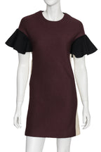 MARNI - A COLOUR BLOCK WOOL DRESS
