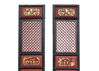 THREE PARCEL GILT AND LACQUER PANELS