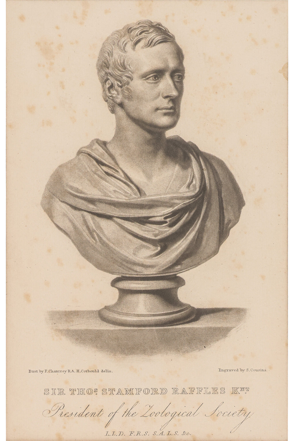 SIR THOMAS STAMFORD RAFFLES, AFTER E. CHANTTREY, 1830