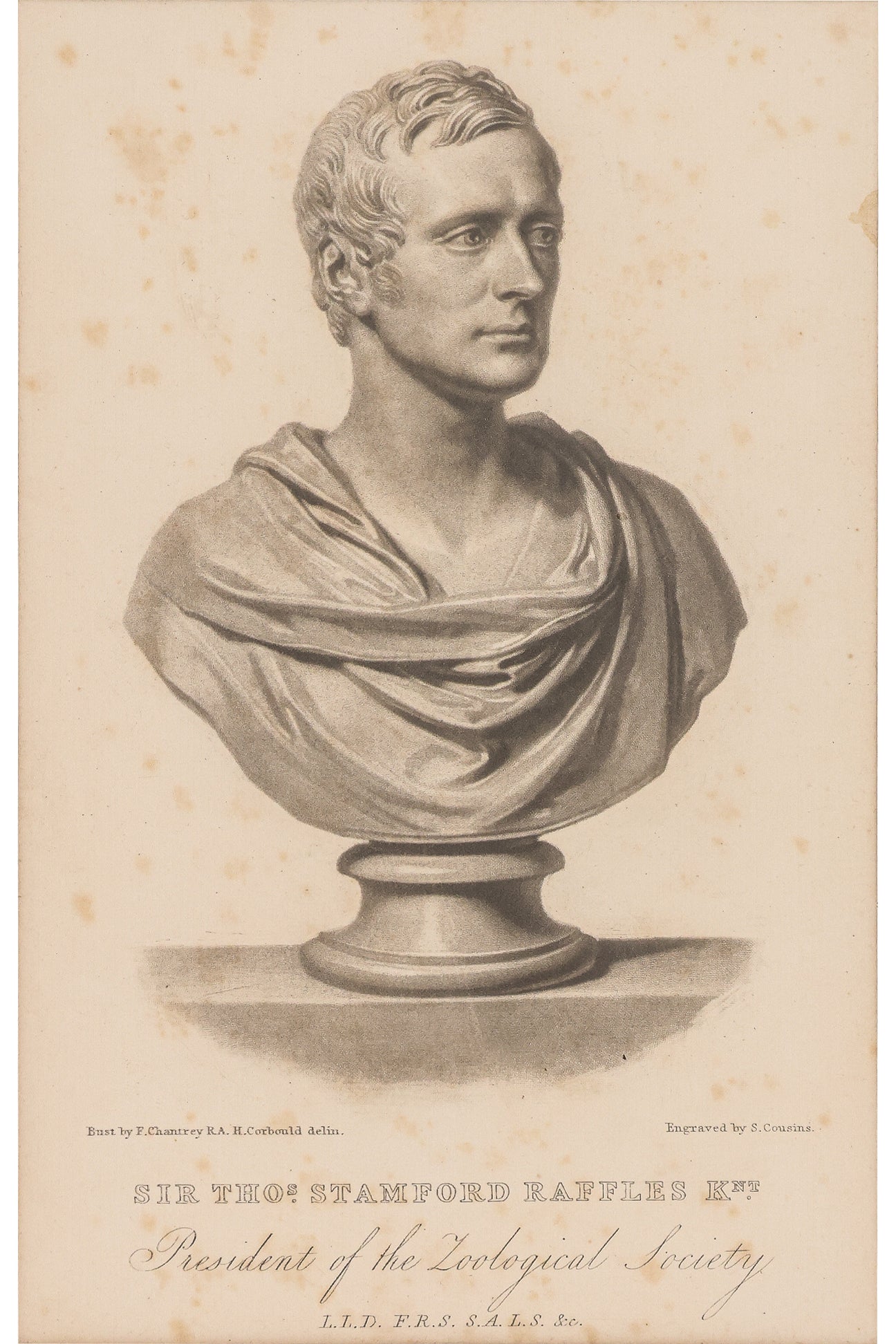 SIR THOMAS STAMFORD RAFFLES, AFTER E. CHANTTREY, 1830