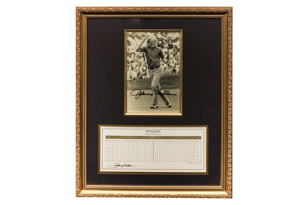 A GROUP OF FIVE ASSORTED GOLF MEMORABILIA PRINTS