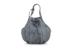 MYRIAM SCHAEFER -  A GREY LEATHER BUCKET BAG