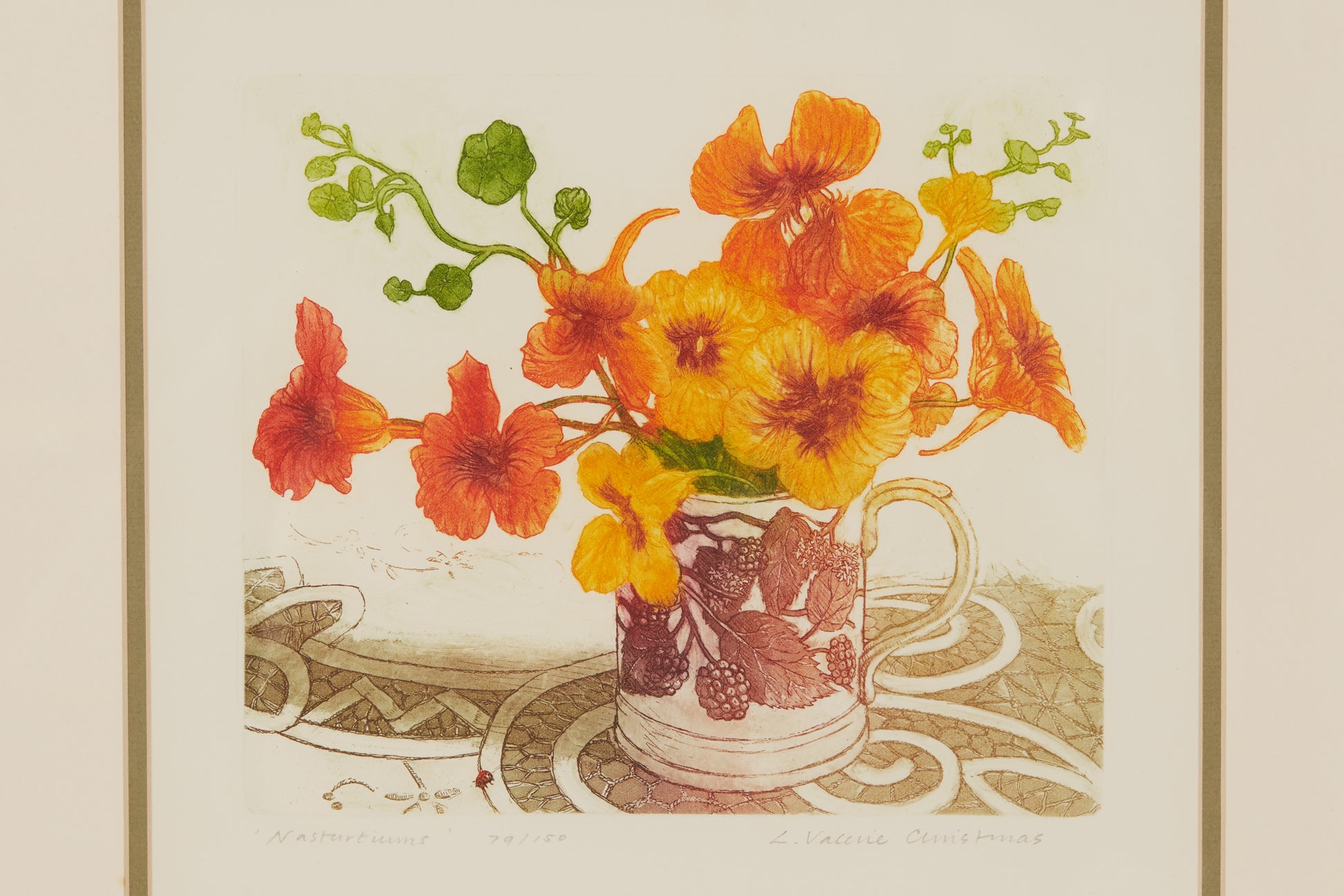 VALERIE CHRISTMAS (XX-XXI) - TWO PRINTS OF FLOWERS
