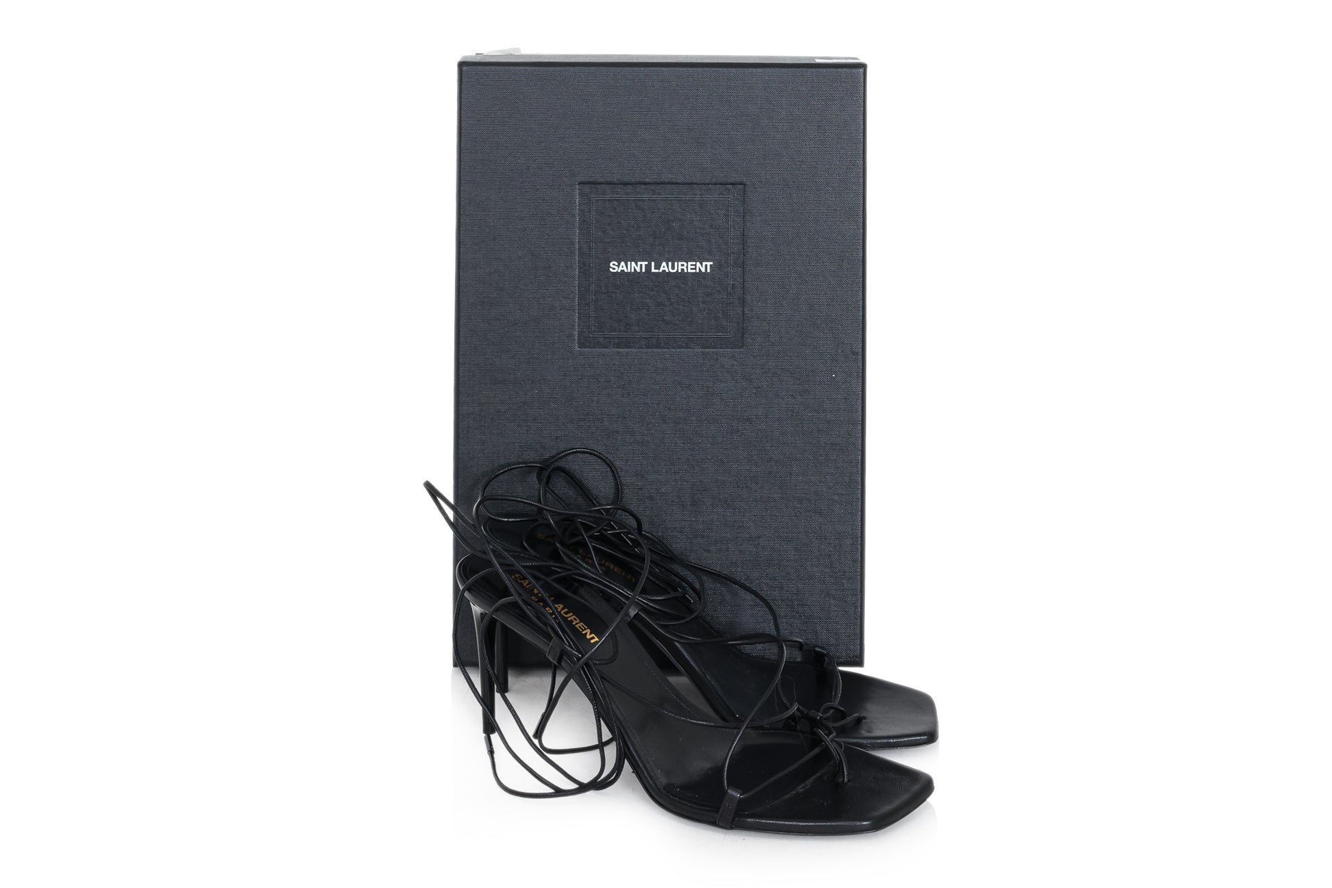 SAINT LAURENT - A PAIR OF NAPPA 'HAWAII' HEELS