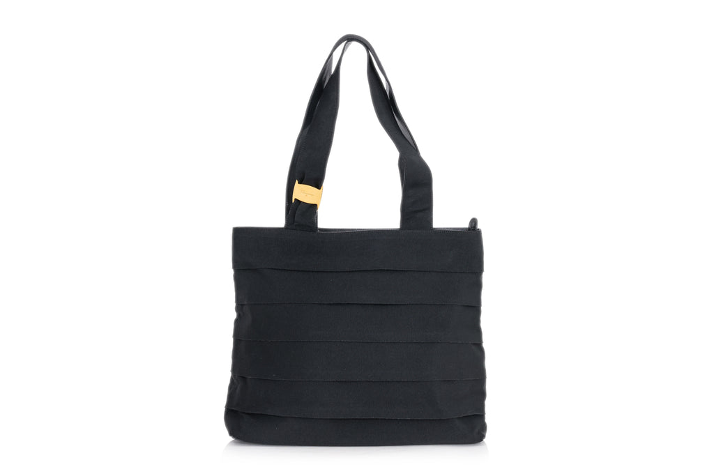 SALVATORE FERRAGAMO - A BLACK TOTE BAG