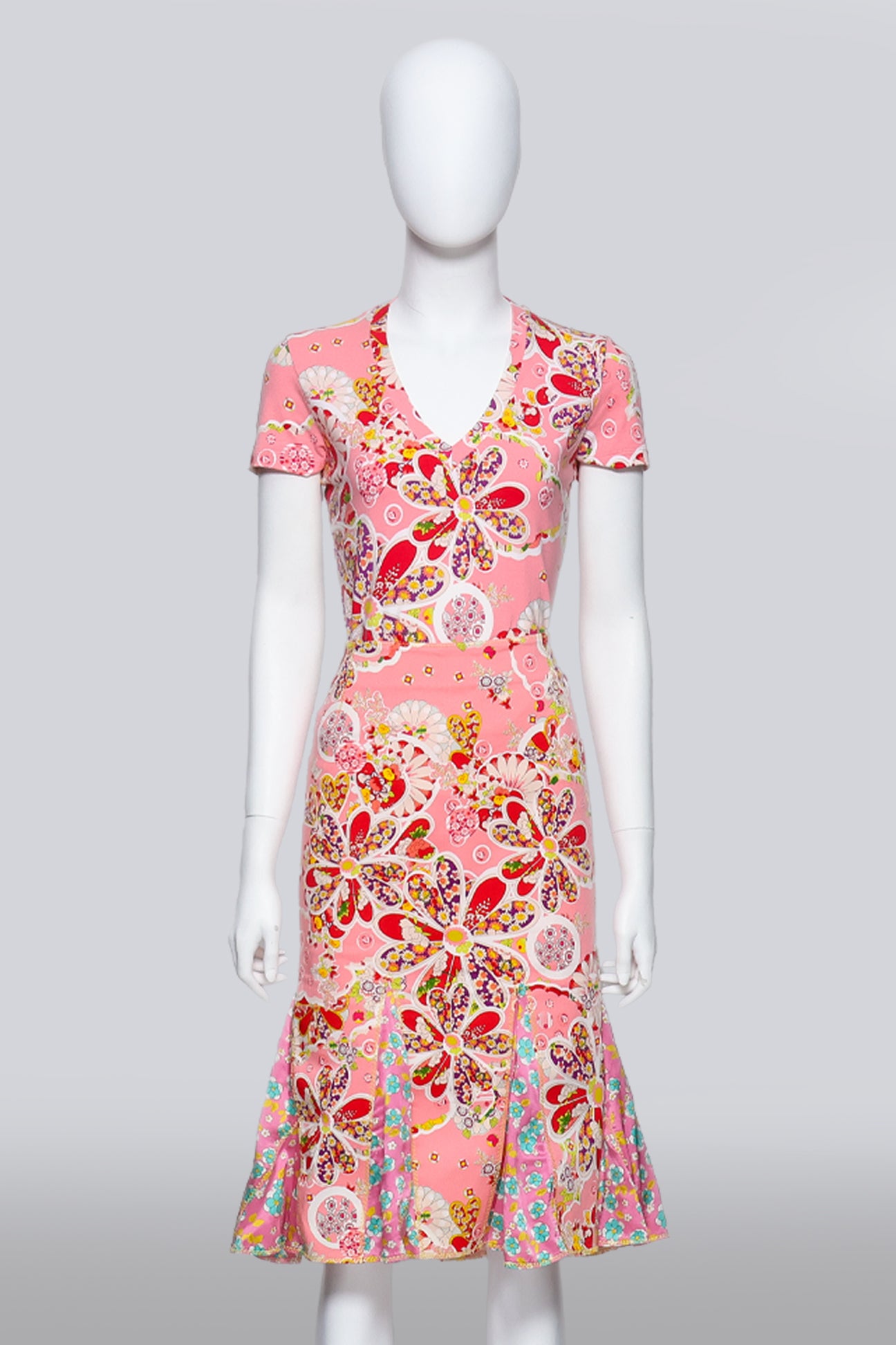 JOHN GALLIANO - A PINK FLORAL SET