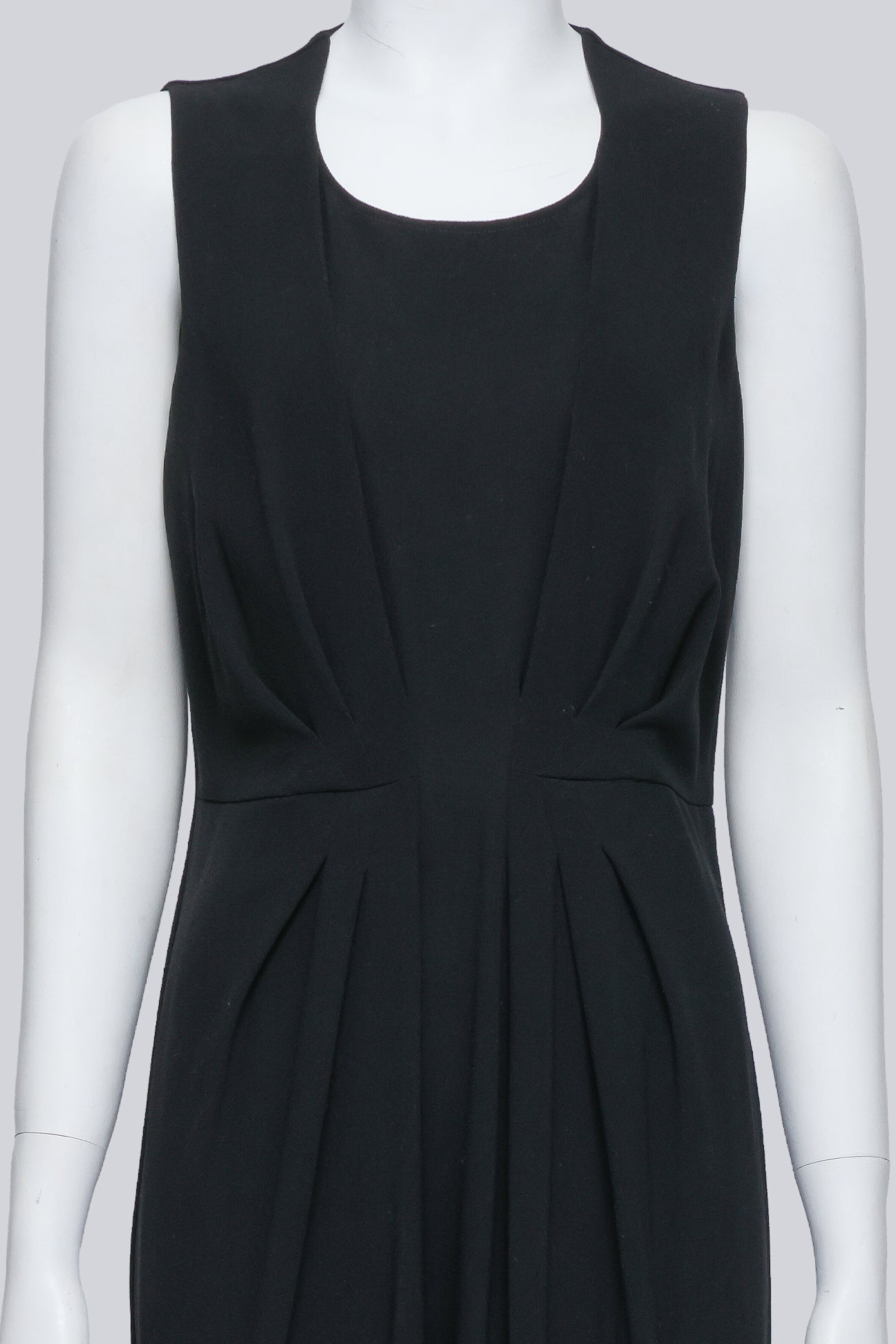 GIVENCHY - A BLACK PLEATED DRESS