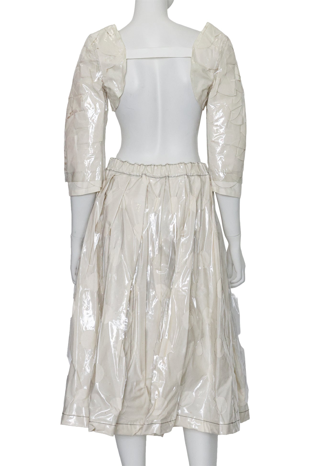 COMME DES GARÇONS - A PVC LINED COTTON SKIRT AND SLEEVE SET