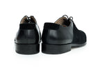 MR. HARE - A PAIR OF BLACK SUEDE AND LEATHER OXFORD SHOES