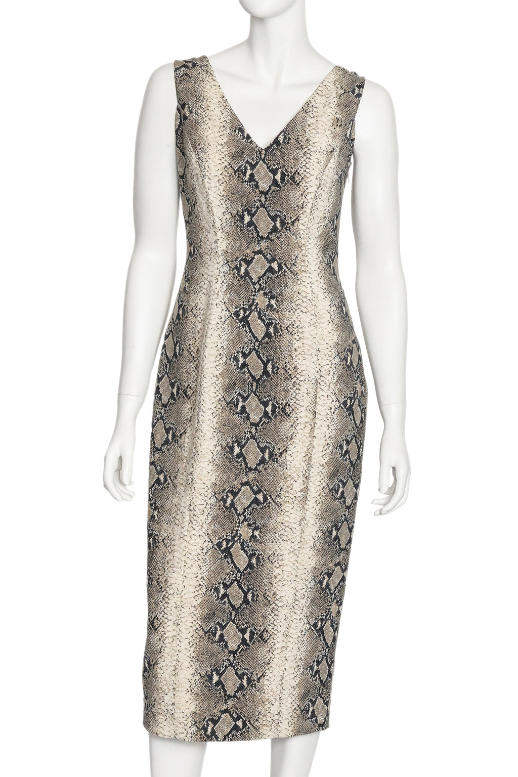 JOHN GALLIANO - A SNAKE-PRINT SLEEVELESS DRESS