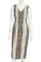 JOHN GALLIANO - A SNAKE-PRINT SLEEVELESS DRESS