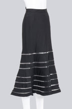 JUNYA WATANABE COMME DES GARCONS - A 2001 BLACK MERMAID-CUT MAXI SKIRT
