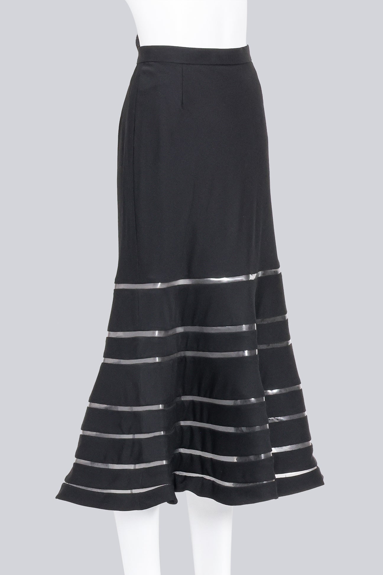 JUNYA WATANABE COMME DES GARCONS - A 2001 BLACK MERMAID-CUT MAXI SKIRT