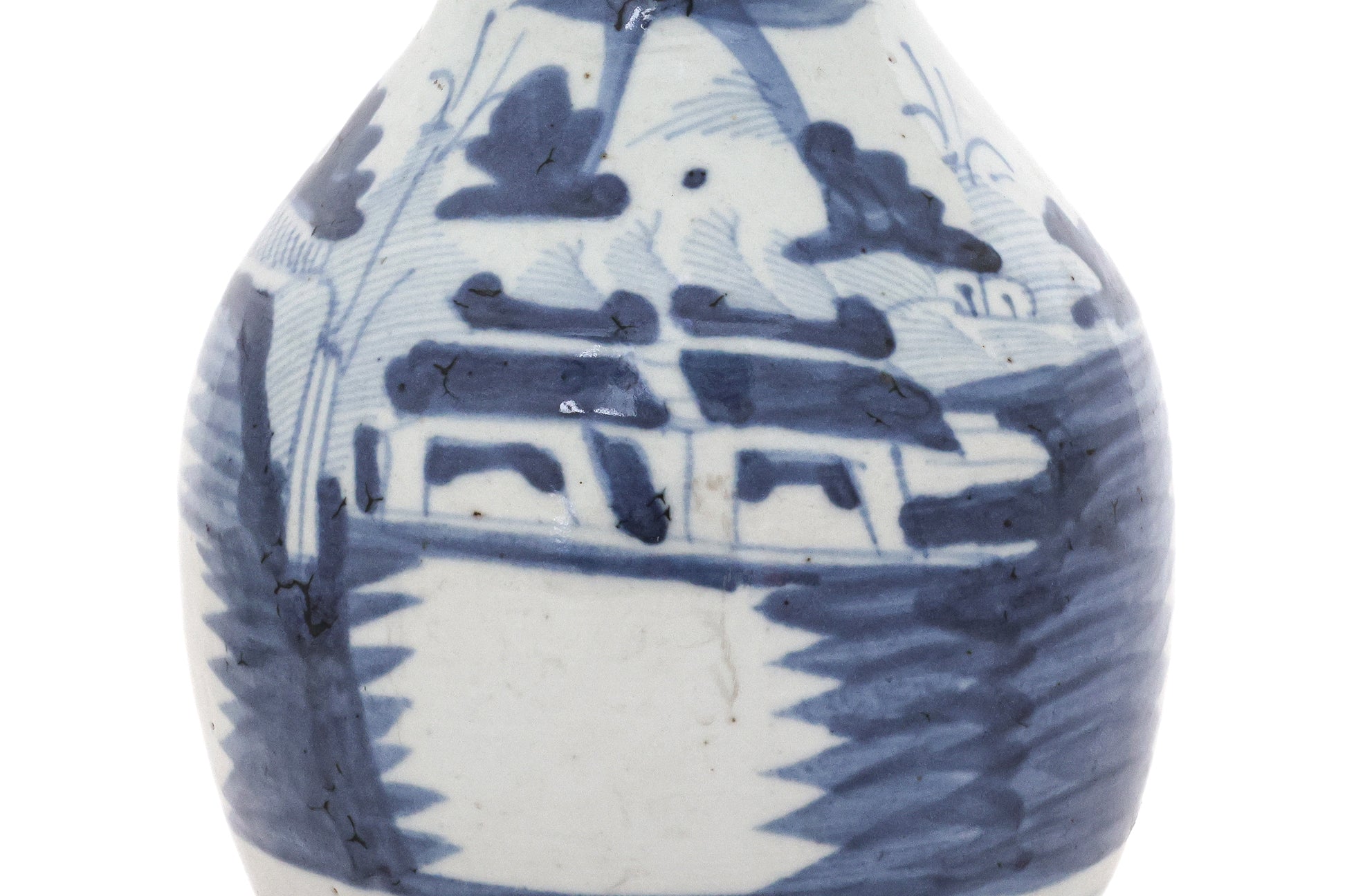 TWO PORCELAIN BOTTLE VASES