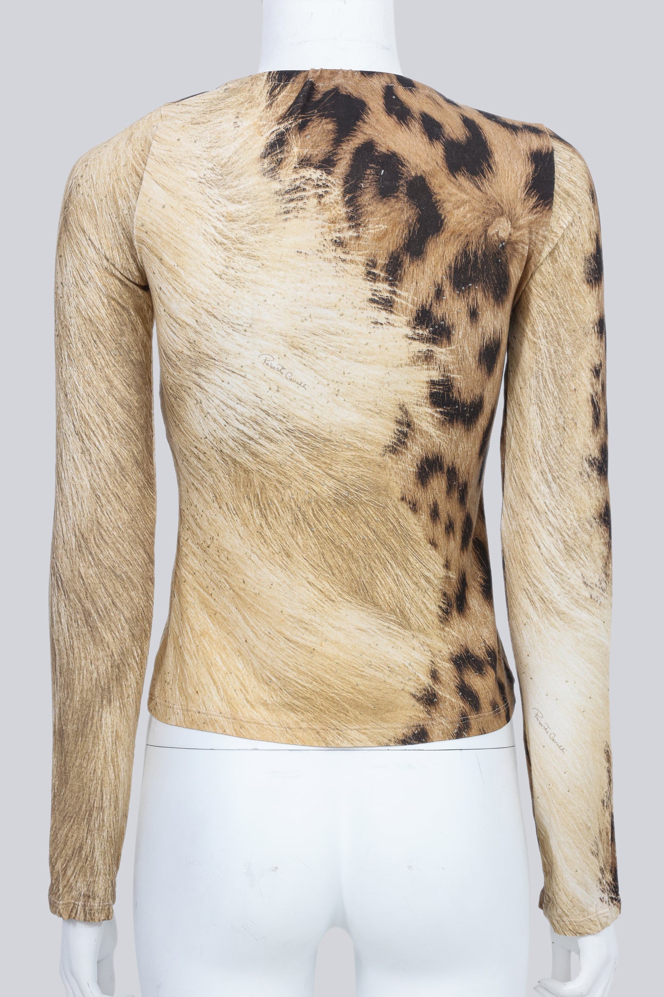 ROBERTO CAVALLI - A SPLIT ANIMAL PRINT SHIRT