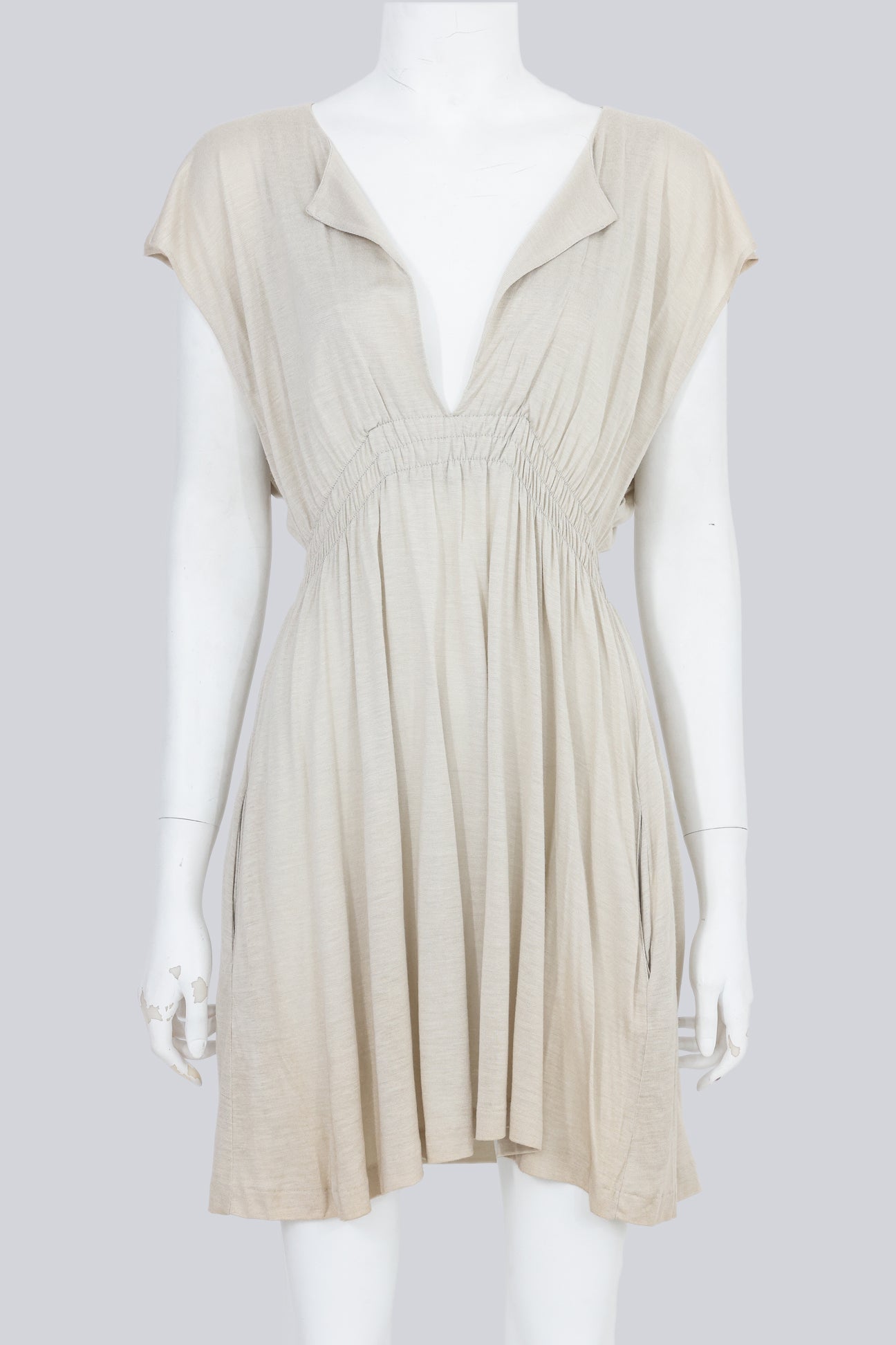 TOMAS MAIER - A LIGHT GREY CINCH DRESS