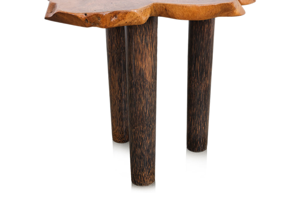 A RAW EDGE SIDE TABLE