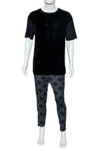 ANN DEMEULEMEESTER - A VELVET SHIRT AND TROUSERS ENSEMBLE
