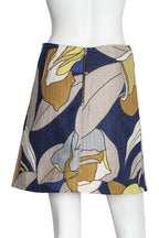 MARNI - A FLORAL PRINT COTTON AND LINEN SKIRT