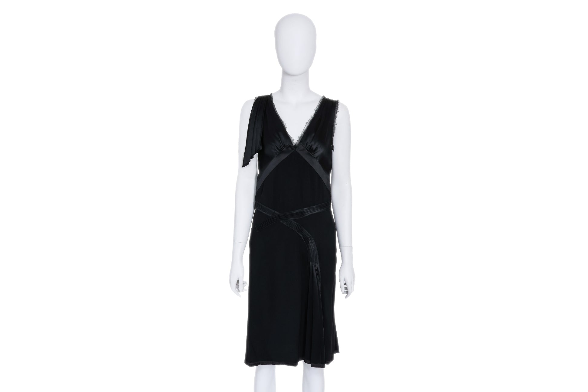 MARC JACOBS - A BLACK SATIN COCKTAIL DRESS