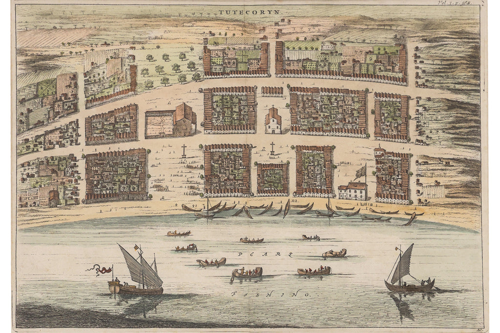 A GROUP OF FOUR ENGRAVINGS OF INDIAN TOWNS AND FORTS, JOHAN NIEUHOFF, 1732