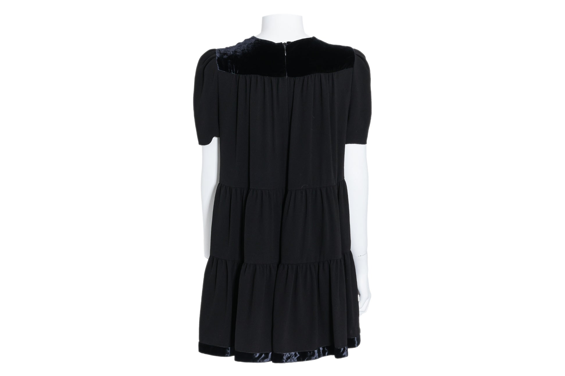 A PRADA BLACK RUFFLE DRESS