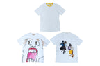 MARNI - THREE WHITE PRINT T-SHIRTS