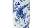 A LARGE BLUE AND WHITE 'IMMORTALS' ROULEAU VASE