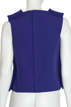 COMME DES GARÇONS - A BLUE POLYESTER SLEEVELESS TOP, 2012