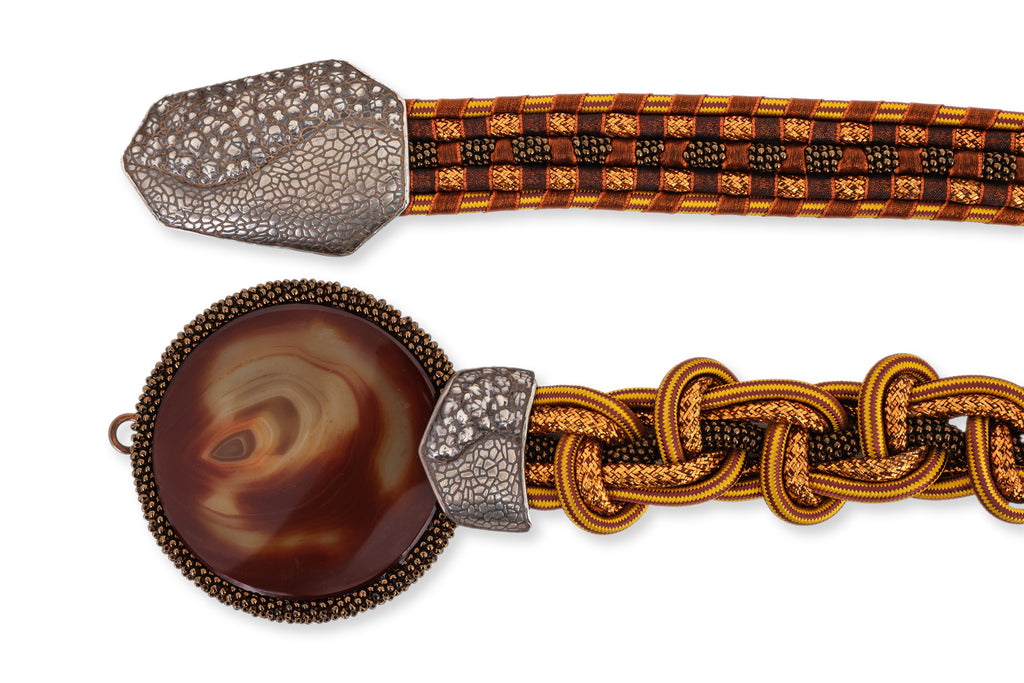 ALEX & LEE LOVE AND PEACE - A VINTAGE MIXED MATERIAL BELT