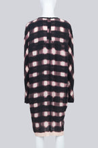 CEDRIC CHARLIER - A CHECKERED SILK BAGGY DRESS