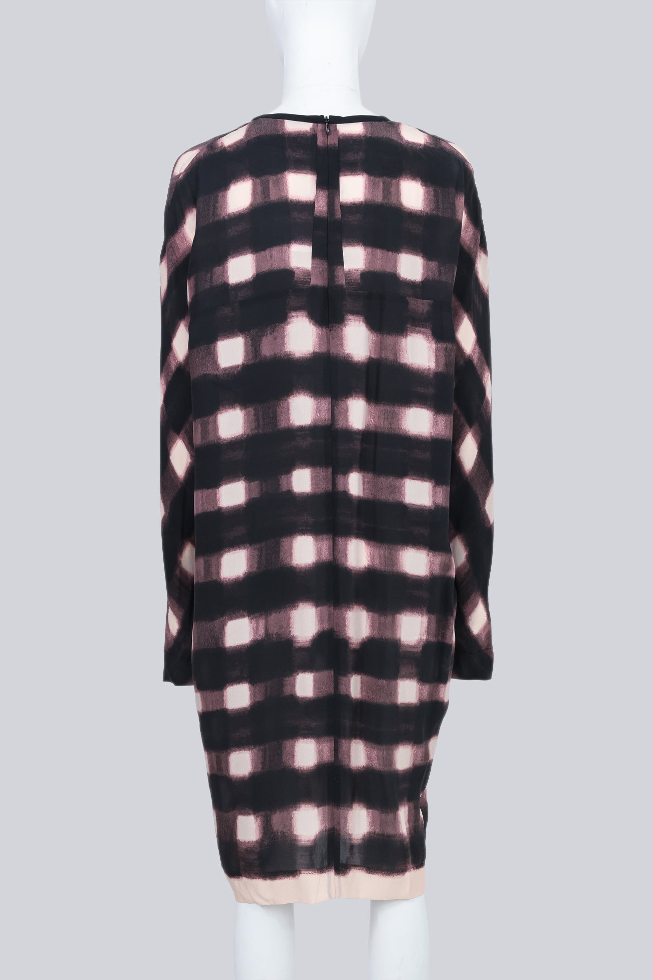 CEDRIC CHARLIER - A CHECKERED SILK BAGGY DRESS