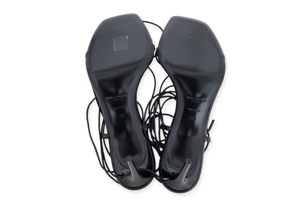 SAINT LAURENT - A PAIR OF NAPPA 'HAWAII' HEELS