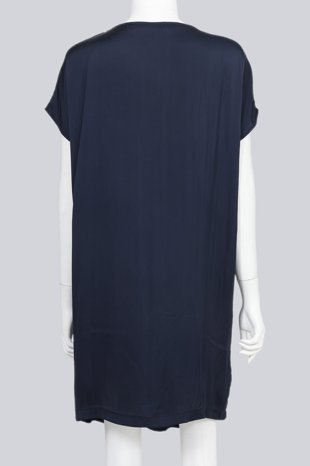 STELLA MCCARTNEY - A NAVY SILK UTILITY DRESS