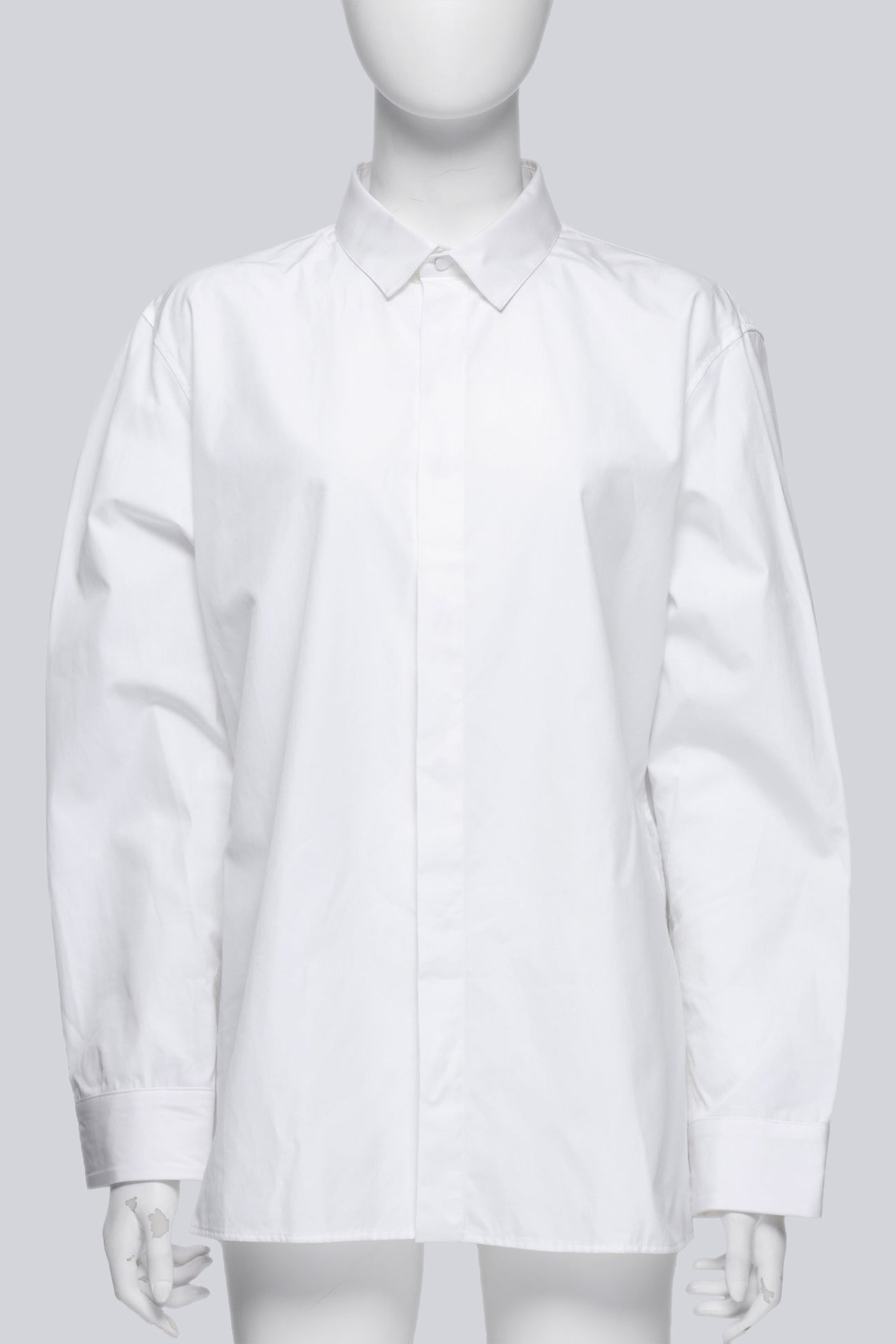 HAIDER ACKERMANN - A WHITE BUTTON UP DRESS SHIRT