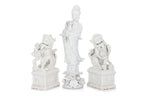 A GROUP OF THREE BLANC DE CHINE PORCELAIN FIGURES