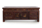A CHINESE GILT DECORATED LOW CABINET