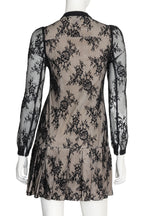 MCQ ALEXANDER MCQUEEN - A BLACK LACE OVERLAY DRESS
