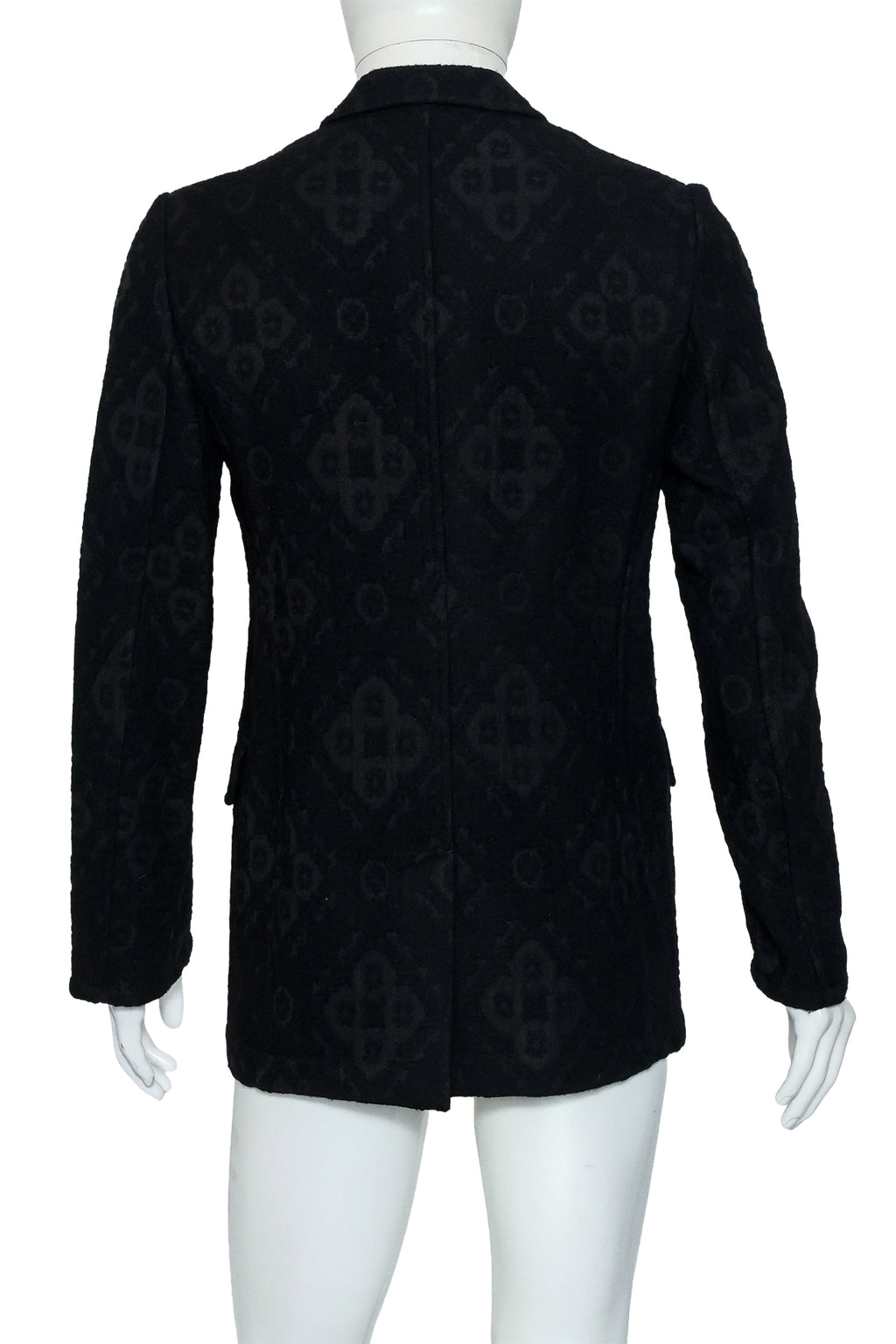 ANN DEMEULEMEESTER - A BLACK TEXTURED JACKET