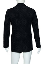 ANN DEMEULEMEESTER - A BLACK TEXTURED JACKET