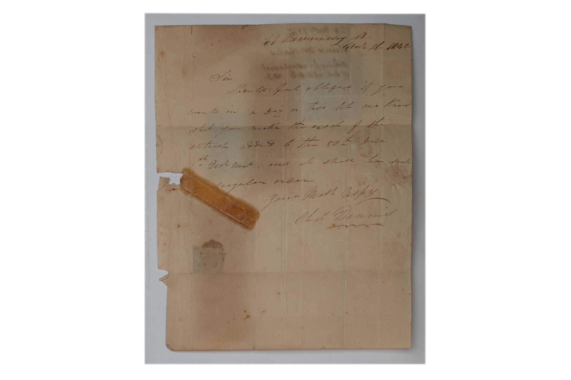 UK, COVER, 1d RED, 1842, STAFFORDSHIRE