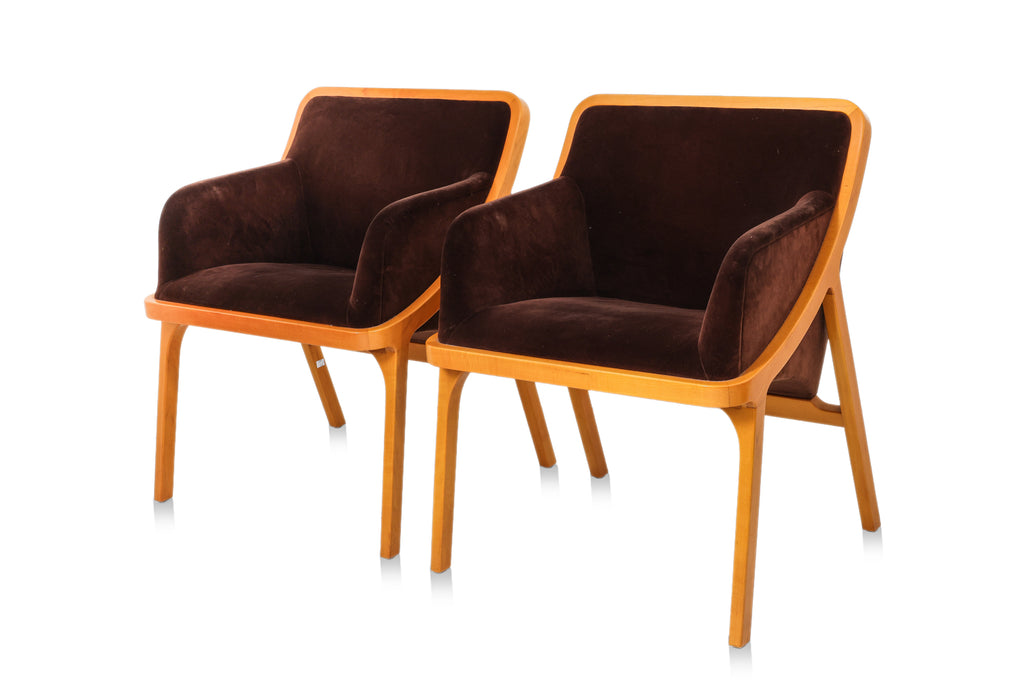 A PAIR OF HBF C-COLLECTION ARMCHAIRS