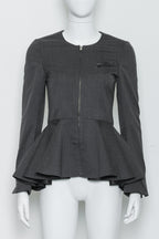MIHARA YASUHIRO - A GREY PEPLUM JACKET