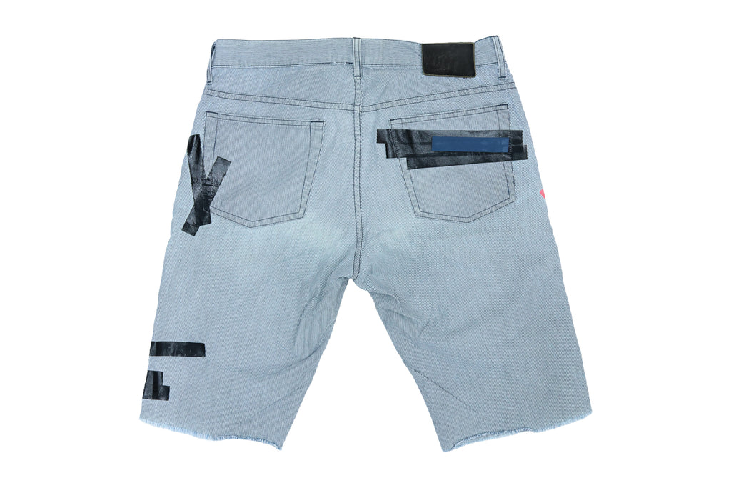 MARC JACOBS - A PAIR OF DISTRESSED DENIM SHORTS