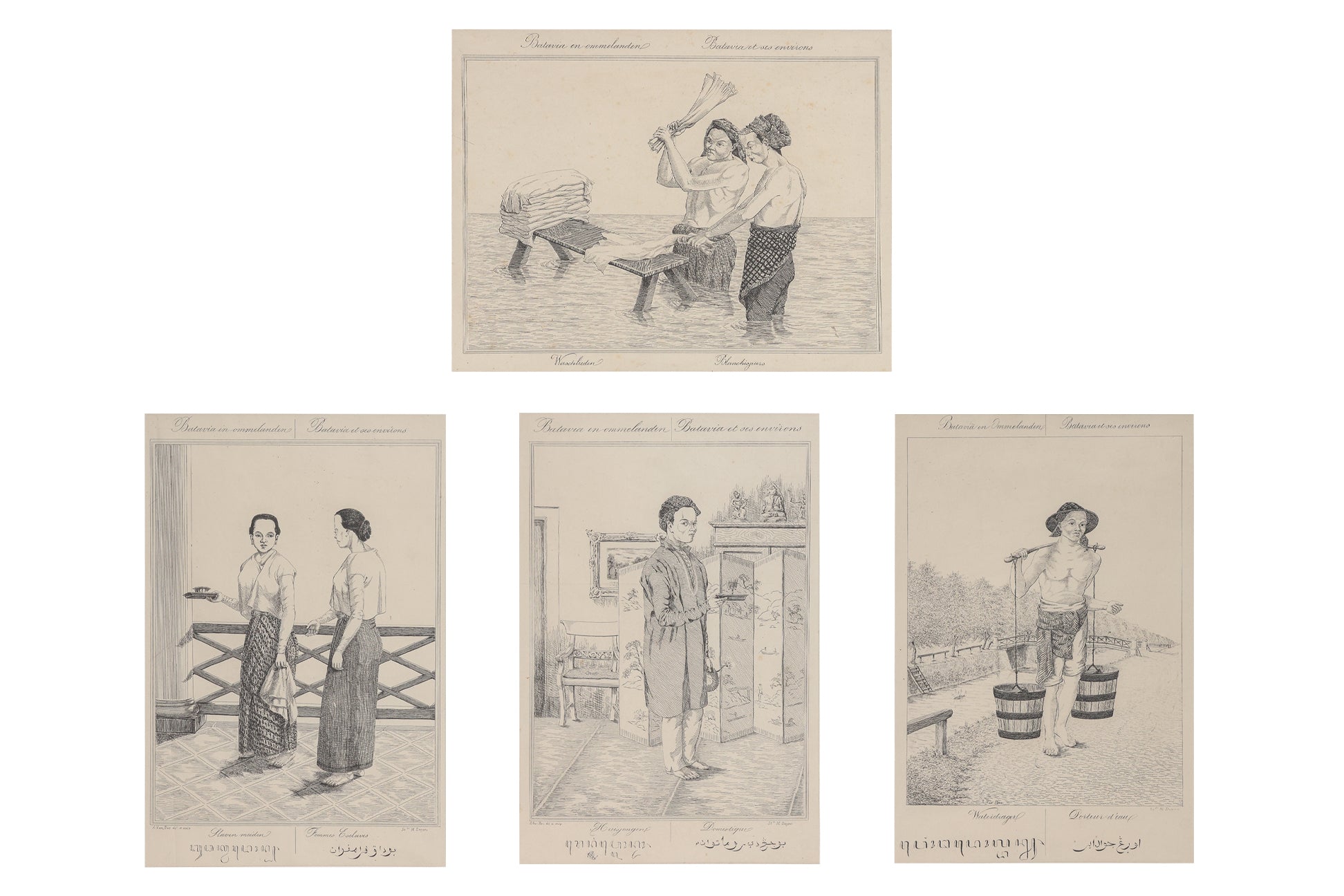 A SET OF FOUR LITHOGRAPHS, AUGUSTE VAN PERS, 1853-62